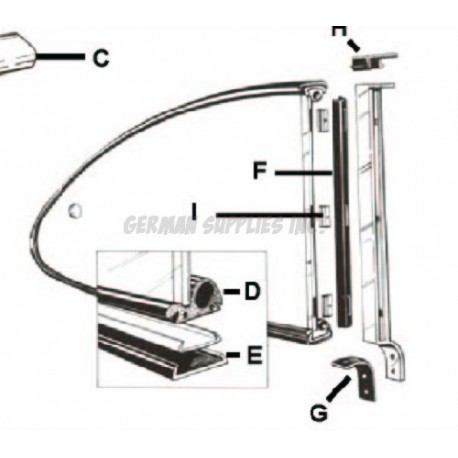Juego gomas verticales cristal trasero.
