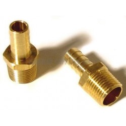 2 racords rectos 1/2" macho